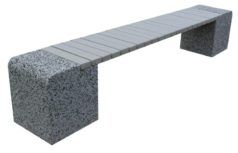 ПОРТО с закруглёнными краями, скамья из бетона от производителя: завод городской уличной мебели Lora-Park