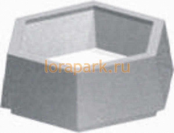 Ц62 цветочница бетонная от производителя: завод городской уличной мебели Lora-Park