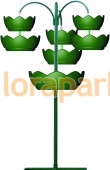 ЛИАНА 3.28.7 с двойным подвесом и крестовиной в основании, ЦС-04 K, цветочница вертикального озеленения 