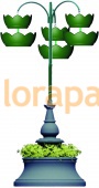 АМПИР Лиана 3.2, цветочница вертикального озеленения с термо-чашами