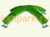 Мостик ВИАДУК Cross двойной, арка цветочная для вертикального озеленения с балконными ящиками