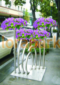УЛИТКА велопарковка, цветочница вертикального озеленения с термо-чашами 
