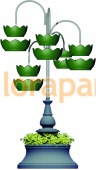 АМПИР Лиана 5.2, цветочница вертикального озеленения с термо-чашами