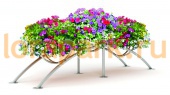 Арка ДАБЛ-мини 70.2.3 (дл.2м), арка цветочная для вертикального озеленения с 3 термо-чашами