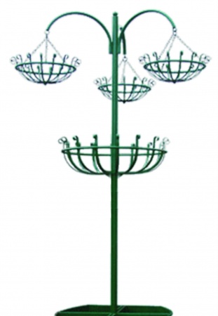 ЛИАНА 3.0 без кашпо с крестовиной в основании, ЦС-04, цветочница вертикального озеленения  от производителя: завод городской уличной мебели Lora-Park