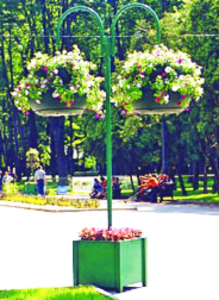 ЛИАНА-2, конструкция, цветочница вертикального озеленения с термо-чашами  от производителя: завод городской уличной мебели Lora-Park