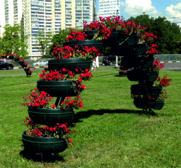 АТОЛ 10, арка цветочная для вертикального озеленения с термо-получашами от производителя: завод городской уличной мебели Lora-Park