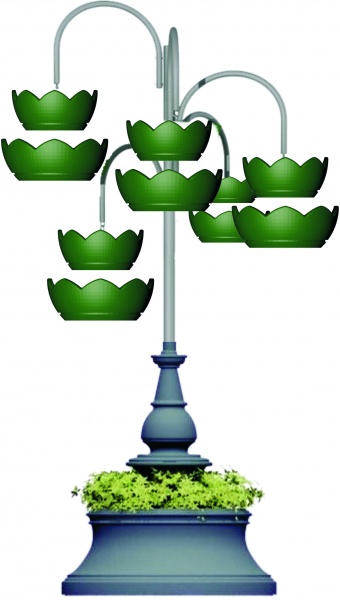 АМПИР Лиана 5.2, цветочница вертикального озеленения с термо-чашами д.50, 60см