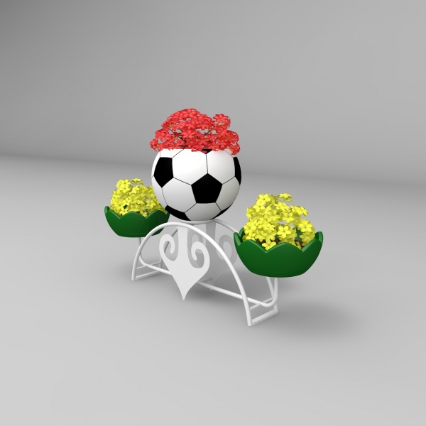 ДИОРА 2 с 1 цветочницей Футбольный мяч, цветочница вертикального озеленения с термо-чашами от производителя: завод городской уличной мебели Lora-Park