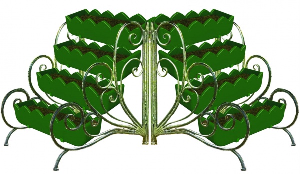 ГОРКА ажурная 4 двойная, цветочница вертикального озеленения от производителя: завод городской уличной мебели Lora-Park