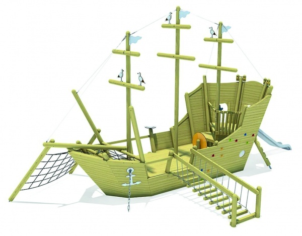 Корабль САНТА МАРИНА, спортивная игровая форма, интерактивный арт-объект от производителя: завод городской уличной мебели Lora-Park