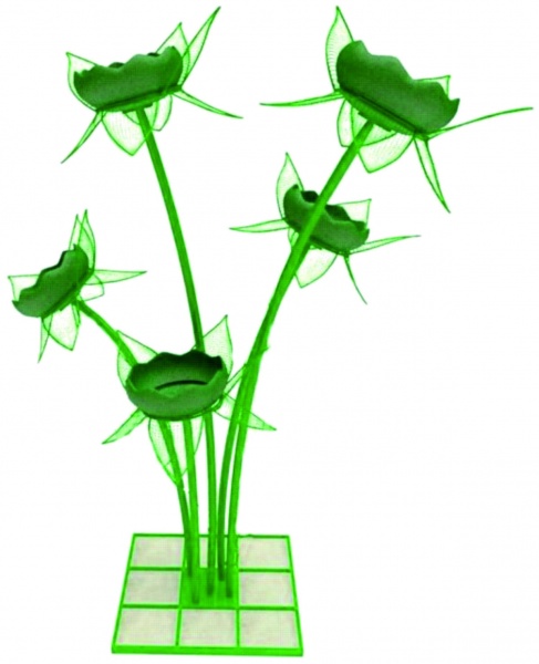 КРОКУС 5.2 (без листьев, с лепесками), цветочница вертикального озеленения с термо чашами от производителя: завод городской уличной мебели Lora-Park