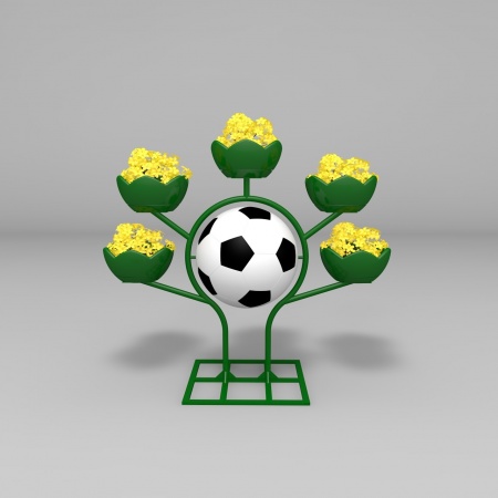 МЕЛЬНИЦА 5 с футбольным мячом, цветочница с термочашами и декоративной фигурой мяча от производителя: завод городской уличной мебели Lora-Park