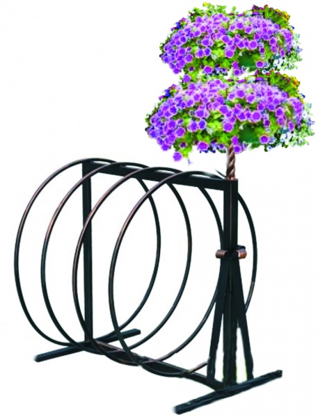 СЕЛЕНА-2, велопарковка с кашпо вертикального озеленения от производителя: завод городской уличной мебели Lora-Park