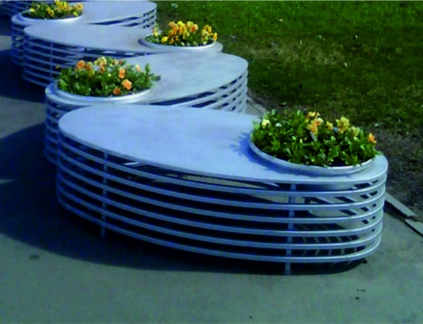ОЛИВИЯ, цветочница вертикального озеленения с термо-чашами  от производителя: завод городской уличной мебели Lora-Park