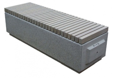 Промежуточный модуль ТЕМП, скамья из бетона от производителя: завод городской уличной мебели Lora-Park