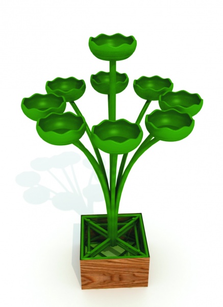 ФИАЛКА 9, цветочница вертикального озеленения с термо чашами от производителя: завод городской уличной мебели Lora-Park