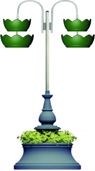 АМПИР Лиана 2.2, конструкция, цветочница вертикального озеленения с термо-чашами д.50, 60см