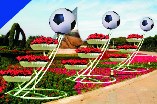 СТРЕЛА 2 с 1 Футбольным мячом, цветочница вертикального озеленения  от производителя: завод городской уличной мебели Lora-Park