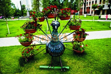 ПАВЛИН 1, конструкция, цветочница вертикального озеленения от производителя: завод городской уличной мебели Lora-Park