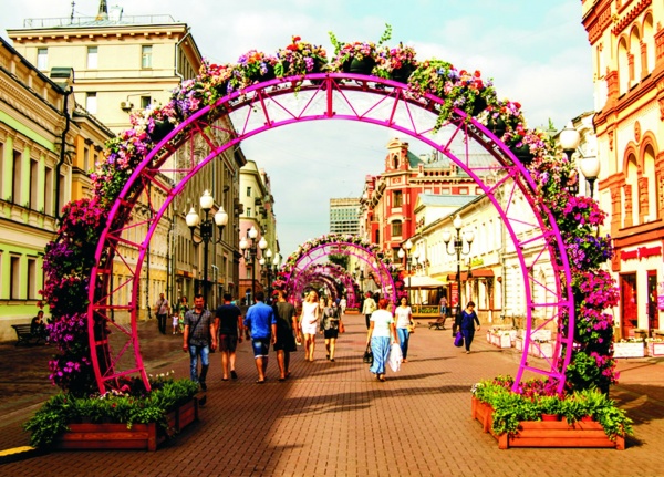 Цветочная СКАЗКА, арка въездная с термочашами от производителя: завод городской уличной мебели Lora-Park