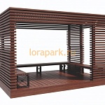 БЕСЕДКИ парковые со скамейками и столами от производителя: завод городской уличной мебели Lora-Park