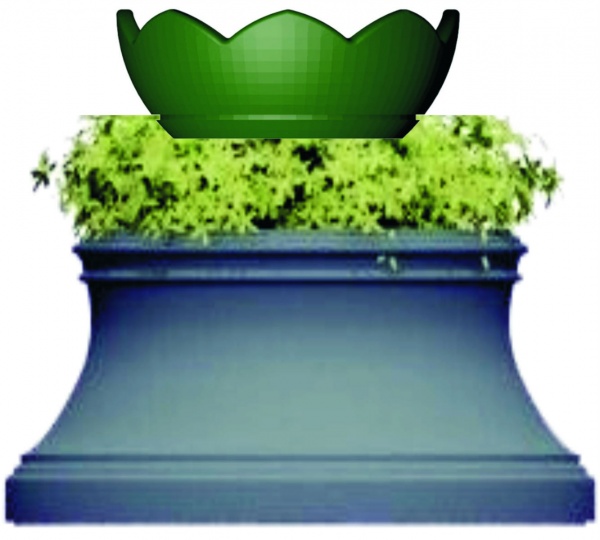 АМПИР основа 1, цветочница вертикального озеленения с термо-чашами д.60см
