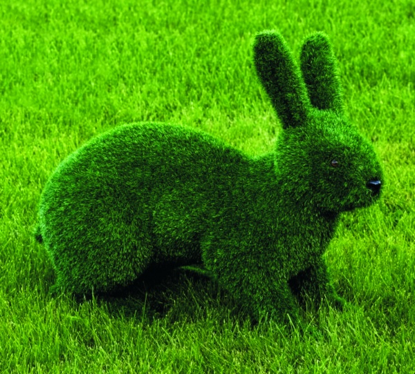 Мама ЗАЙЧИХА, каркас топиарной фигуры с искусственным озеленением